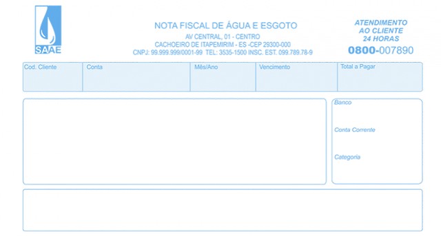 Impressão conta de luz